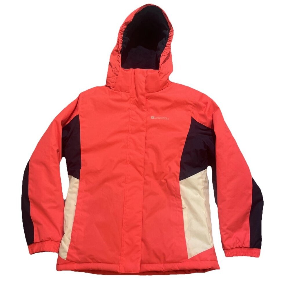 MOUNTAIN WAREHOUSE Full-Zip Insulated Ski Jacket Girls Sz 9-10 Hooded Multicolor